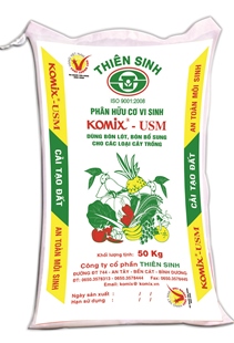KOMIX USM dùng bón lót, bón bổ sung cây trồng - Phân Bón Komix - Công Ty Cổ Phần Thiên Sinh